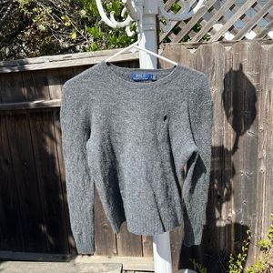 Dark Grey Wool Polo by Ralph Lauren Crewneck